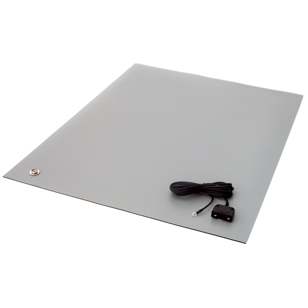 Transforming Technologies 24" x 72" x .080", Gray, Rubber Table Mat, Including Hardware MT2472GY